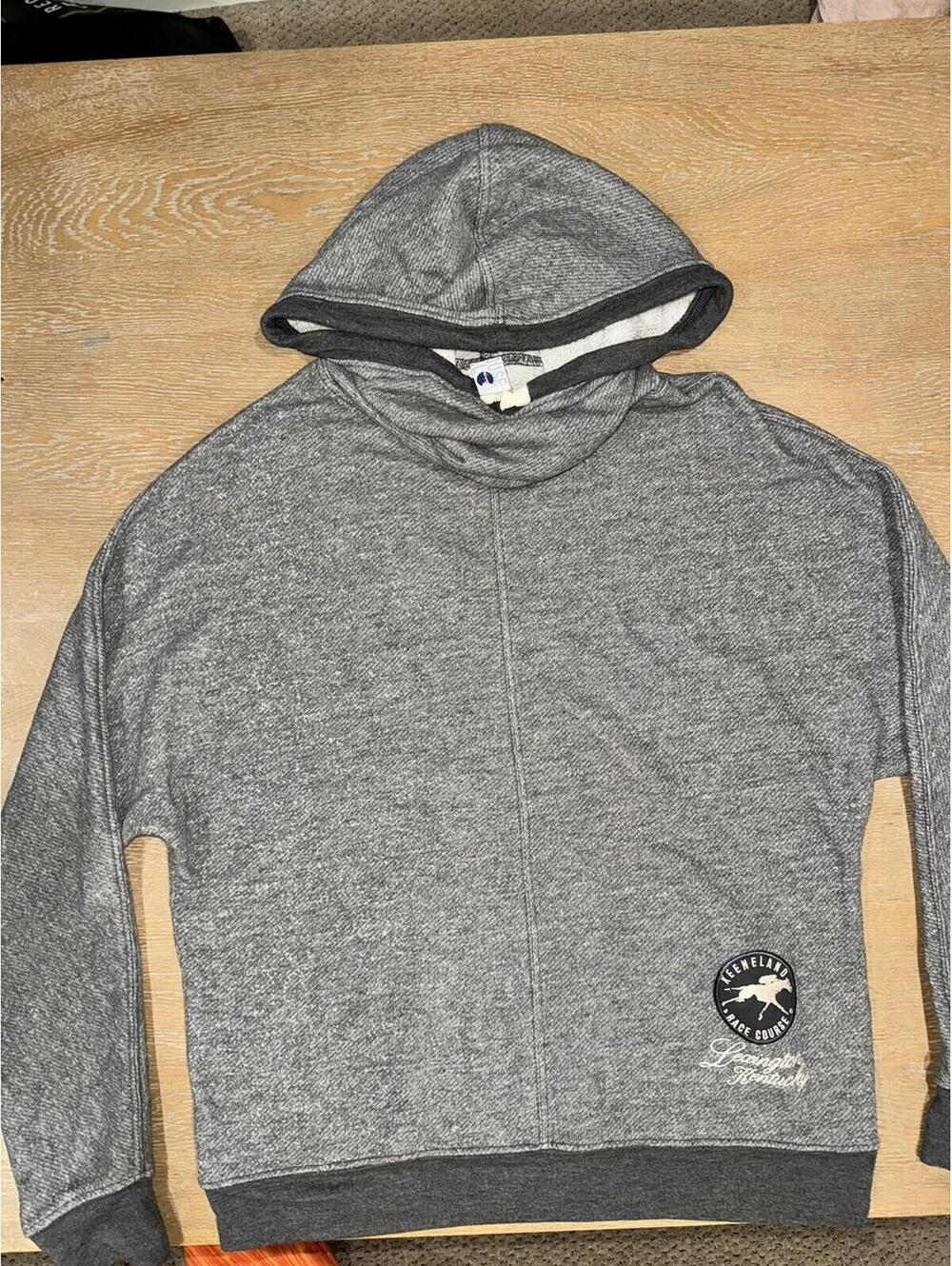 Keeneland Race Course Kentucky Derby Hoodie SIZE LARGE Lighthouse Apparel Gray